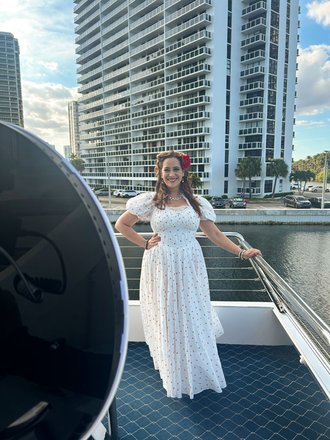 Mobile Photo Booth at Biscayne Lady Yacht with Patron