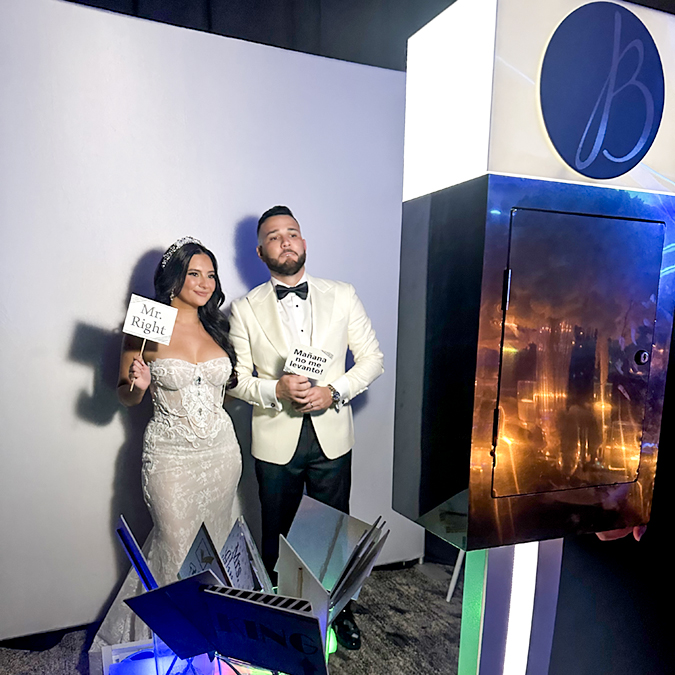 Bride and Groom at Platinum Photo Booth