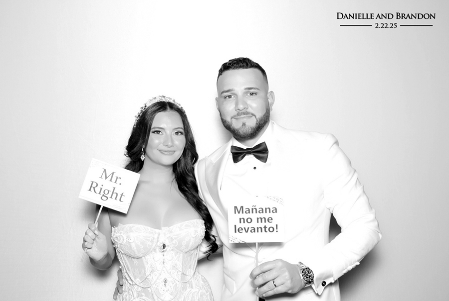 Bride and Groom at Photo Booth