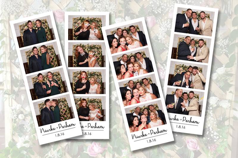 Floral wedding backdrop photo booth miami