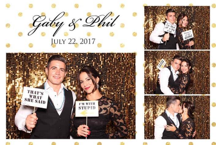 gold sparkle photo booth design